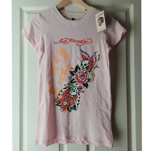Pale Pink Ed Hardy Tee *vintage nwt*